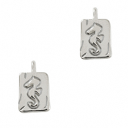 Breloques en m&eacute;tal DQ hippocampe Argent&eacute; antique (sans nickel)