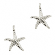 Breloques en m&eacute;tal DQ &eacute;toile de mer Argent&eacute; antique (sans nickel)
