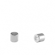 Perles en m&eacute;tal DQ tubes Argent&eacute; antique (sans nickel)