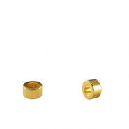 Perles en métal DQ tubes Doré (sans nickel)
