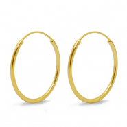 Apprêts en métal DQ boucles d'oreilles créoles 26mm Doré (sans nickel)
