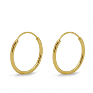 Apprêts en métal DQ boucles d'oreilles créoles 20mm Doré (sans nickel)