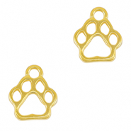 Breloques en m&eacute;tal DQ patte de chien Dor&eacute; (sans nickel)