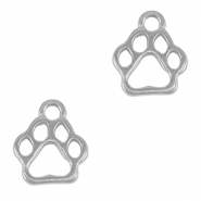 Breloques en m&eacute;tal DQ patte de chien Argent&eacute; antique (sans nickel)