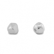 Perles en m&eacute;tal DQ cube Argent&eacute; antique (sans nickel)