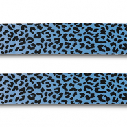 Bandana l&eacute;opard Bleu clair-noir