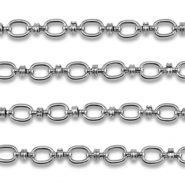Apprêts en acier Inox chaîne maille jaseron ovale Argenté