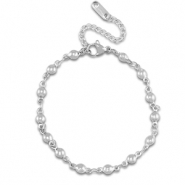 Bracelets en acier Inox boule Argenté
