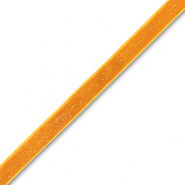 Ruban en velours Orange-argenté pailleté