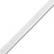 Ruban en velours Blanc-argenté pailleté