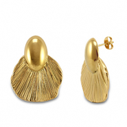 Boucles d'oreilles / puces d’oreilles en acier Inox Doré