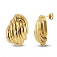 Boucles d'oreilles / puces d’oreilles en acier Inox Doré