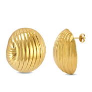 Boucles d'oreilles / puces d’oreilles en acier Inox Doré