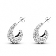 Boucles d'oreilles / puces d’oreilles en acier Inox Argenté