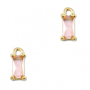 Pendentifs en verre Crystal glass rectangle Pêche-doré