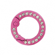 Apprêts colorés anneau porte-clés Rose magenta