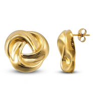 Boucles d'oreilles / puces d’oreilles en acier Inox Doré