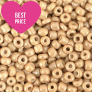 Perles de rocailles 12/0 (2mm) Beige chamois