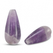 Pierres naturelles perles Am&eacute;thyste goutte Violet