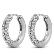Boucles d'oreilles / créoles en acier Inox Argenté