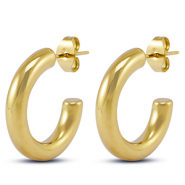Boucles d'oreilles / puces en acier Inox Doré