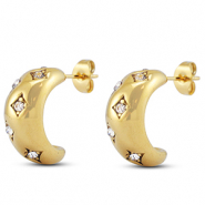 Boucles d'oreilles / puces en acier Inox Doré