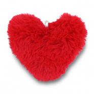 Pendentifs accroche-regard pompon cœur Rouge
