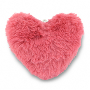 Pendentifs accroche-regard pompon cœur Rose foncé