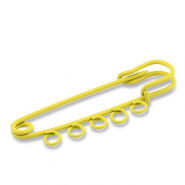 Apprêts colorés épingle décorative avec 5 anneaux Jaune