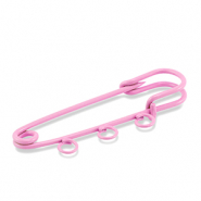 Apprêts colorés épingle décorative avec 3 anneaux Rose