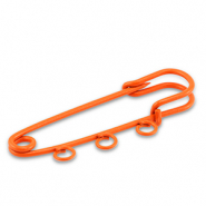 Apprêts colorés épingle décorative avec 3 anneaux Orange