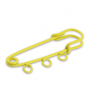 Apprêts colorés épingle décorative avec 3 anneaux Jaune
