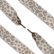 Lacet pour chaussure tendance organza léopard Marron clair-marron foncé