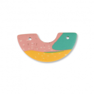 Pendentifs en polymère arche Vert-rose-jaune ocre