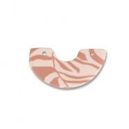 Pendentifs en polymère arche Rose pêche clair-marron clair