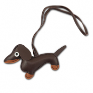 Pendentifs accroche-regard teckel Marron foncé