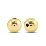 Perles au look métallique rond 10mm Doré métallique