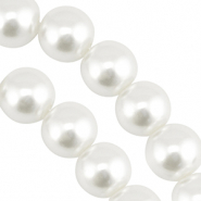 Perles en verre 14mm Blanc