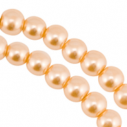 Perles en verre 6mm Orange pêche