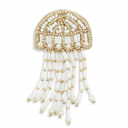 Broches méduse Blanc-doré