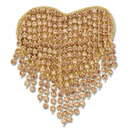 Broches cœur Doré