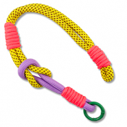 Cordon téléphonique tendance Jaune-rose néon-lilas-vert
