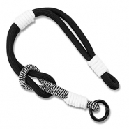 Cordon téléphonique tendance Noir-blanc