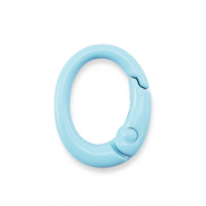 Apprêts colorés porte-clés ovale Bleu clair