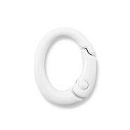 Apprêts colorés porte-clés ovale Blanc