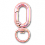 Apprêts colorés porte-clés ovale Rose-AB coating