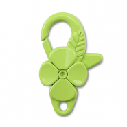 Apprêts colorés fermoir mousqueton fleur Vert