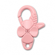Apprêts colorés fermoir mousqueton fleur Rose