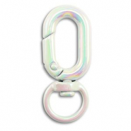 Apprêts colorés porte-clés ovale Blanc-AB coating