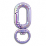 Apprêts colorés porte-clés ovale Violet-AB coating